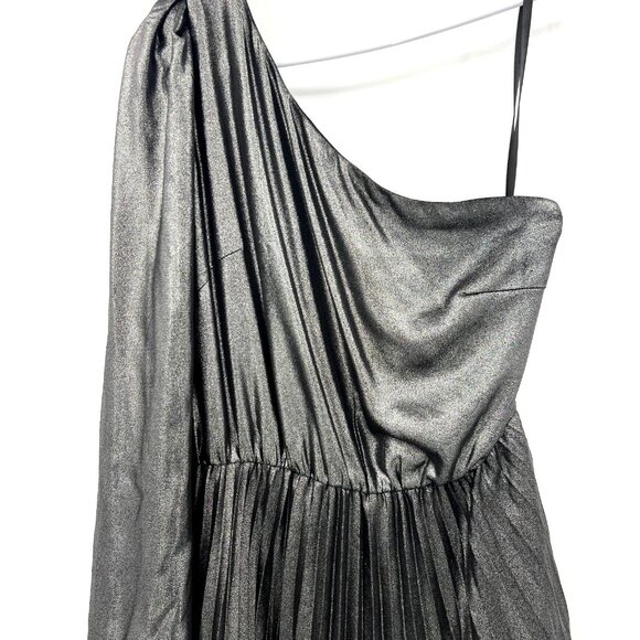 Derek Lam Collective Silver One Sleeve Cocktail Dress Size 40 US Small - Picture 2 of 7